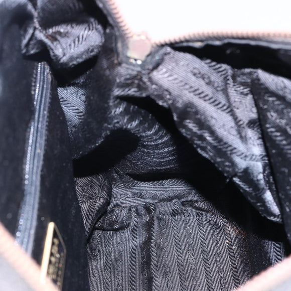 PRADA Chain Shoulder Bag Nylon Black Gold Auth 144611