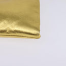 PRADA Chain Shoulder Bag Leather Gold Auth 144612-9