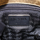 PRADA Chain Shoulder Bag Leather Gold Auth 144612-17