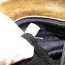 PRADA Chain Shoulder Bag Leather Gold Auth 144612-12