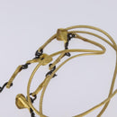 PRADA Chain Shoulder Bag Leather Gold Auth 144612-8