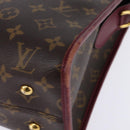 LOUIS VUITTON Monogram PopincourtPM Hand Bag 2way Wine Red M43462 LV Auth 144618-15