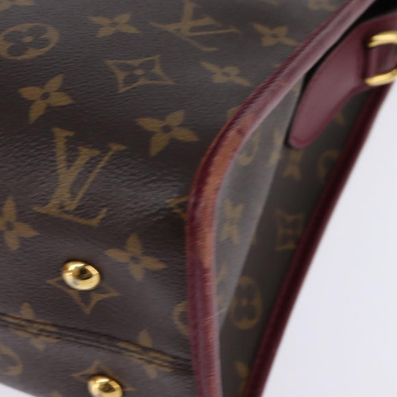 LOUIS VUITTON Monogram PopincourtPM Hand Bag 2way Wine Red M43462 LV Auth 144618