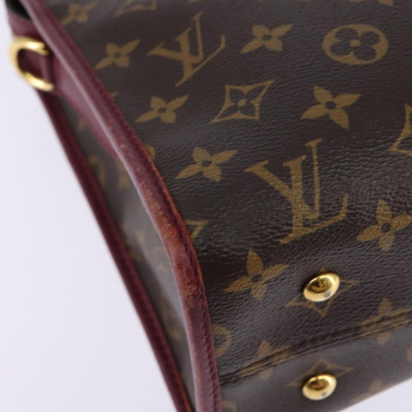 LOUIS VUITTON Monogram PopincourtPM Hand Bag 2way Wine Red M43462 LV Auth 144618
