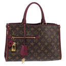 LOUIS VUITTON Monogram PopincourtPM Hand Bag 2way Wine Red M43462 LV Auth 144618-1