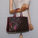 LOUIS VUITTON Monogram PopincourtPM Hand Bag 2way Wine Red M43462 LV Auth 144618-23