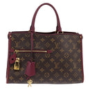 LOUIS VUITTON Monogram PopincourtPM Hand Bag 2way Wine Red M43462 LV Auth 144618-13