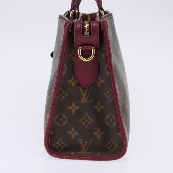 LOUIS VUITTON Monogram PopincourtPM Hand Bag 2way Wine Red M43462 LV Auth 144618