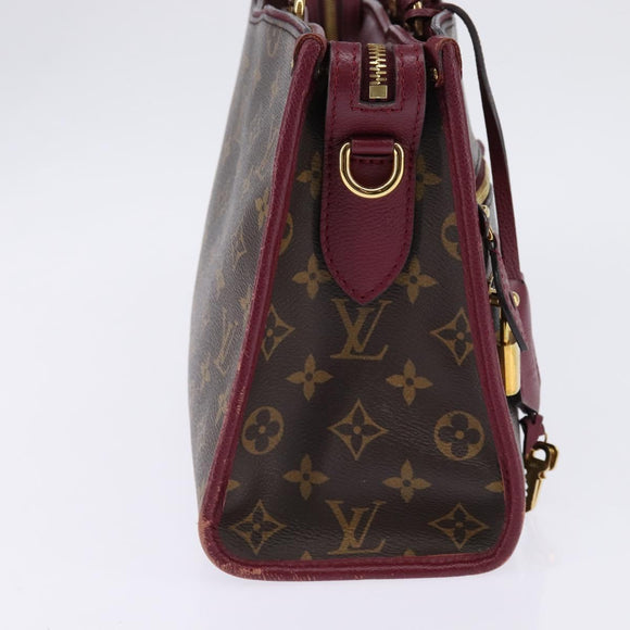 LOUIS VUITTON Monogram PopincourtPM Hand Bag 2way Wine Red M43462 LV Auth 144618