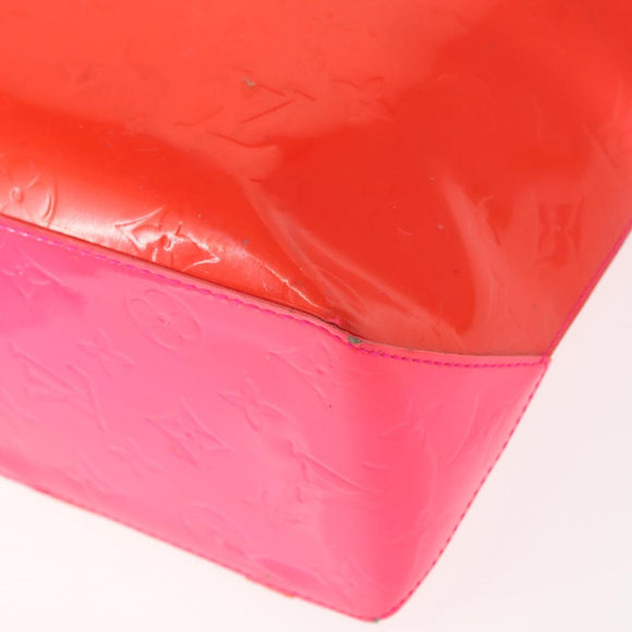 LOUIS VUITTON Monogram Vernis Fluo Reade MM Hand Bag Pink M91900 LV Auth 144619