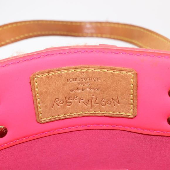 LOUIS VUITTON Monogram Vernis Fluo Reade MM Hand Bag Pink M91900 LV Auth 144619