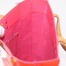 LOUIS VUITTON Monogram Vernis Fluo Reade MM Hand Bag Pink M91900 LV Auth 144619-21