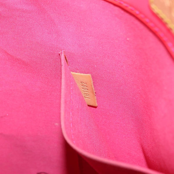 LOUIS VUITTON Monogram Vernis Fluo Reade MM Hand Bag Pink M91900 LV Auth 144619