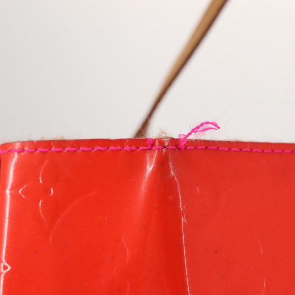 LOUIS VUITTON Monogram Vernis Fluo Reade MM Hand Bag Pink M91900 LV Auth 144619