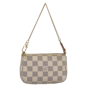 LOUIS VUITTON Damier Azur Mini Pochette Accessoires Pouch N63005 LV Auth 144622