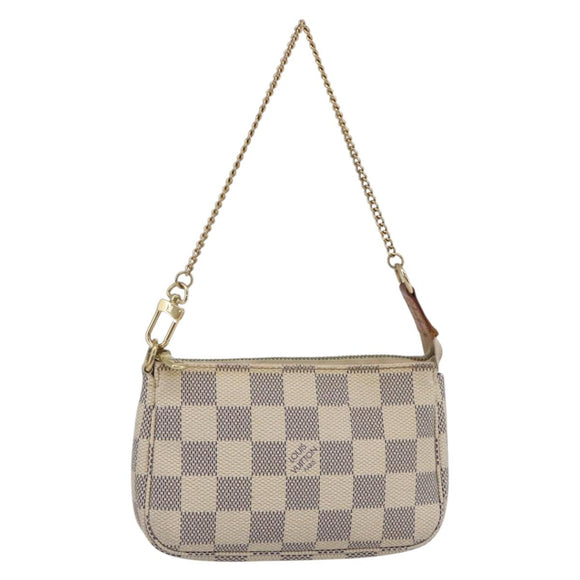 LOUIS VUITTON Damier Azur Mini Pochette Accessoires Pouch N63005 LV Auth 144622