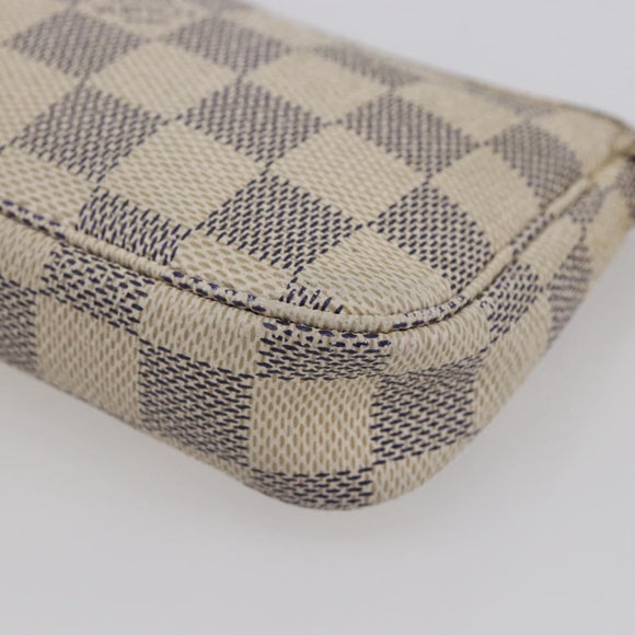 LOUIS VUITTON Damier Azur Mini Pochette Accessoires Pouch N63005 LV Auth 144622