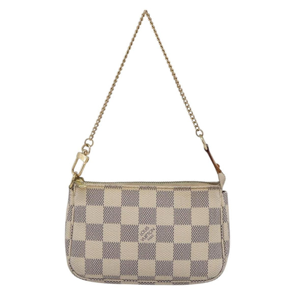 LOUIS VUITTON Damier Azur Mini Pochette Accessoires Pouch N63005 LV Auth 144622