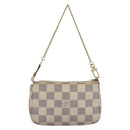 LOUIS VUITTON Damier Azur Mini Pochette Accessoires Pouch N63005 LV Auth 144622-2