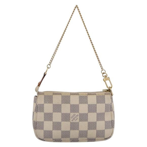 LOUIS VUITTON Damier Azur Mini Pochette Accessoires Pouch N63005 LV Auth 144622