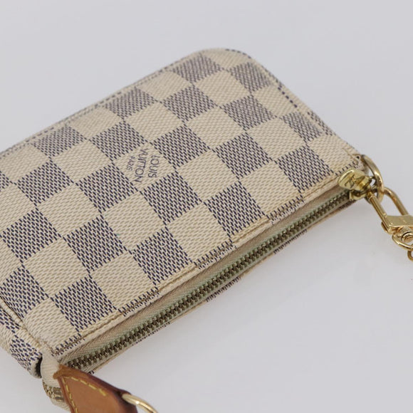 LOUIS VUITTON Damier Azur Mini Pochette Accessoires Pouch N63005 LV Auth 144622