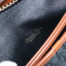 Christian Dior Trotter Canvas Chain Shoulder Bag Black Gold Auth 144627-10