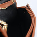 Christian Dior Trotter Canvas Chain Shoulder Bag Black Gold Auth 144627-19