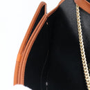 Christian Dior Trotter Canvas Chain Shoulder Bag Black Gold Auth 144627-20