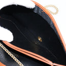 Christian Dior Trotter Canvas Chain Shoulder Bag Black Gold Auth 144627-12