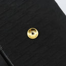 Christian Dior Trotter Canvas Chain Shoulder Bag Black Gold Auth 144628-16