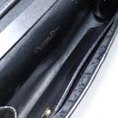 Christian Dior Trotter Canvas Chain Shoulder Bag Black Gold Auth 144628-18