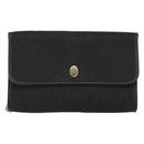 Christian Dior Trotter Canvas Chain Shoulder Bag Black Gold Auth 144628-2