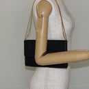 Christian Dior Trotter Canvas Chain Shoulder Bag Black Gold Auth 144628-22