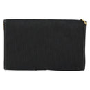 Christian Dior Trotter Canvas Chain Shoulder Bag Black Gold Auth 144628-3
