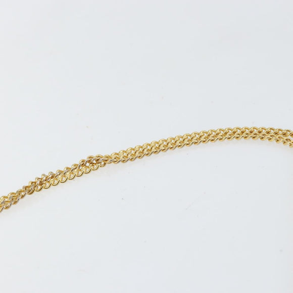 Christian Dior Trotter Canvas Chain Shoulder Bag Black Gold Auth 144628