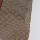 CELINE Macadam Canvas Shoulder Bag PVC Beige Gold Auth 144633-14