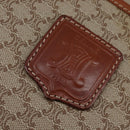 CELINE Macadam Canvas Shoulder Bag PVC Beige Gold Auth 144633-17