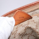 CELINE Macadam Canvas Shoulder Bag PVC Beige Gold Auth 144633-12