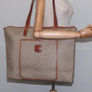 CELINE Macadam Canvas Shoulder Bag PVC Beige Gold Auth 144633-21