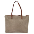 CELINE Macadam Canvas Shoulder Bag PVC Beige Gold Auth 144633-2