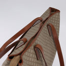 CELINE Macadam Canvas Shoulder Bag PVC Beige Gold Auth 144633-6