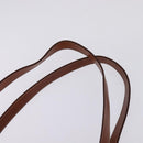 CELINE Macadam Canvas Shoulder Bag PVC Beige Gold Auth 144633-8