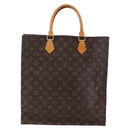 LOUIS VUITTON Monogram Sac Plat Hand Bag M51140 LV Auth 144636-2