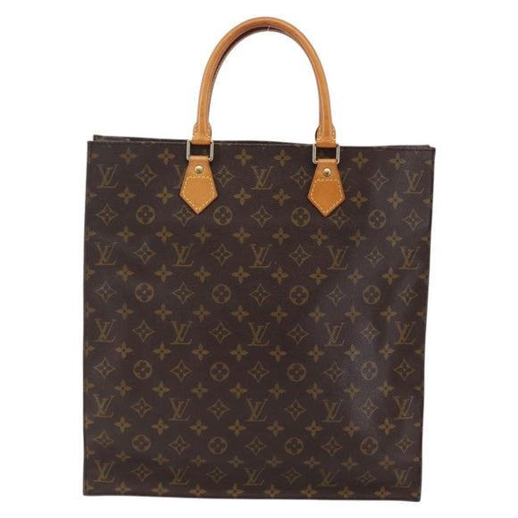 LOUIS VUITTON Monogram Sac Plat Hand Bag M51140 LV Auth 144636