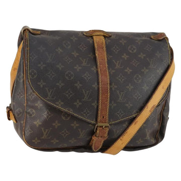 LOUIS VUITTON Monogram Saumur 35 Shoulder Bag M42254 LV Auth 144639