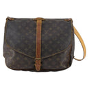 LOUIS VUITTON Monogram Saumur 35 Shoulder Bag M42254 LV Auth 144639-13