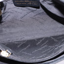 Salvatore Ferragamo Gancini Shoulder Bag Leather Black Gold Auth 144644-11