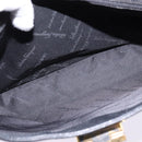 Salvatore Ferragamo Gancini Shoulder Bag Leather Black Gold Auth 144644-19