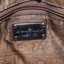 Salvatore Ferragamo Animal Pattern Hand Bag Vinyl Brown Auth 144645-15