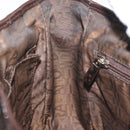 Salvatore Ferragamo Animal Pattern Hand Bag Vinyl Brown Auth 144645-18